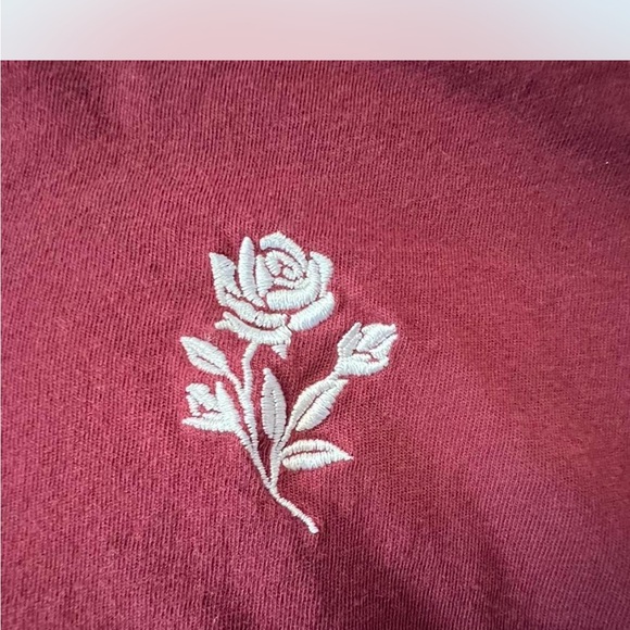 Burgundy red crop top from Garage in size Medium - Picture 2 of 3